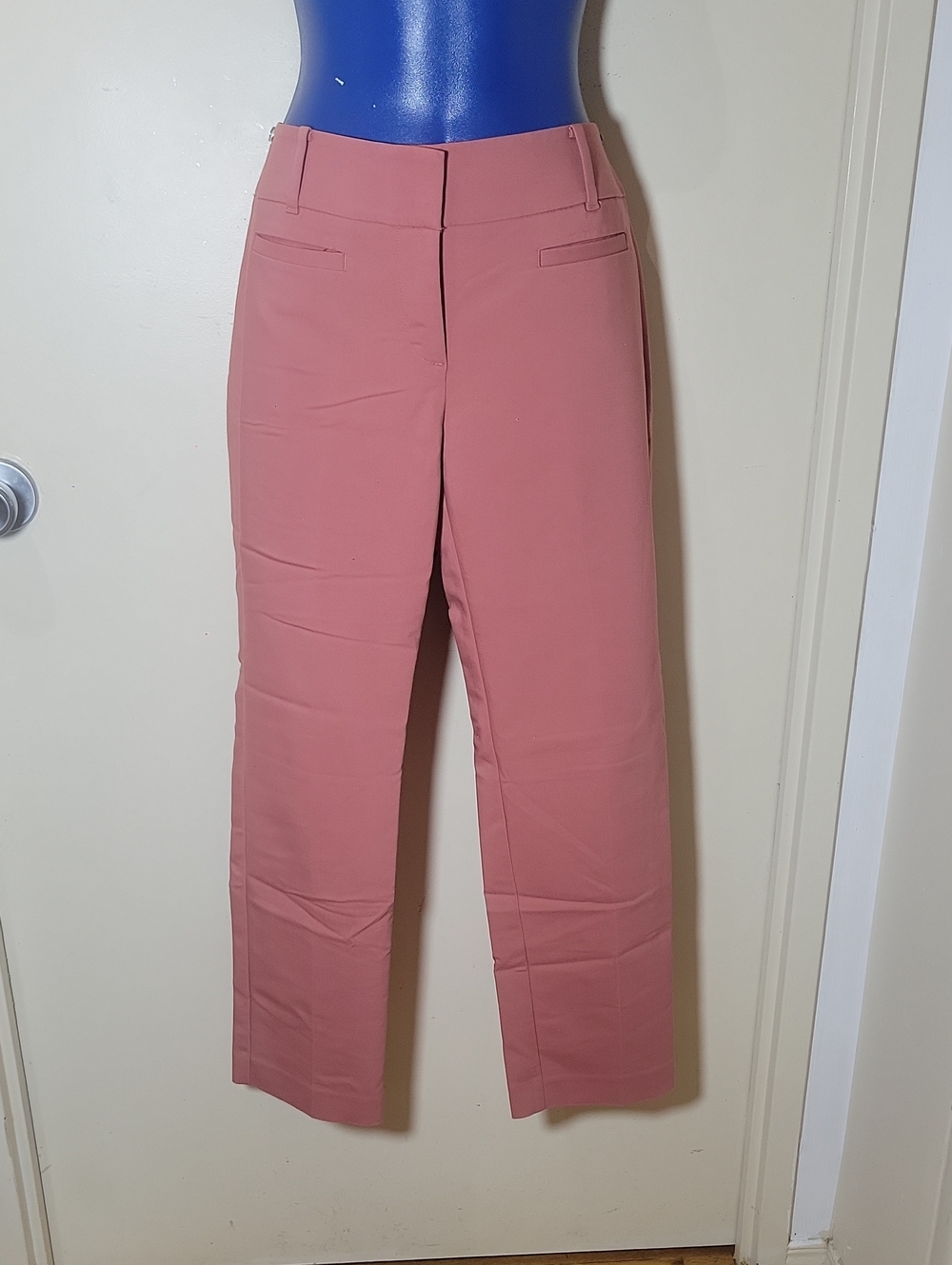 Ann Taylor Dusty Rose Straight-Leg Trousers